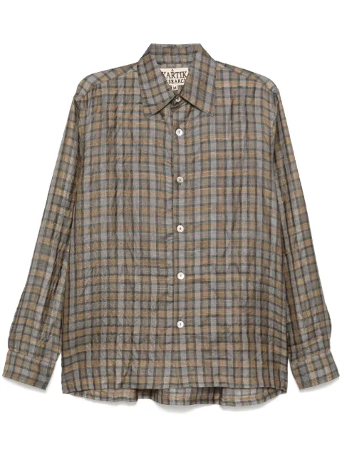Kartik Research Camisa com padronagem xadrez
