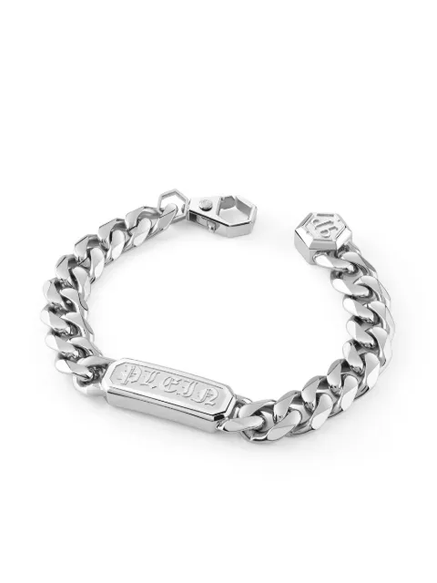 Philipp Plein pulsera con etiqueta gótica