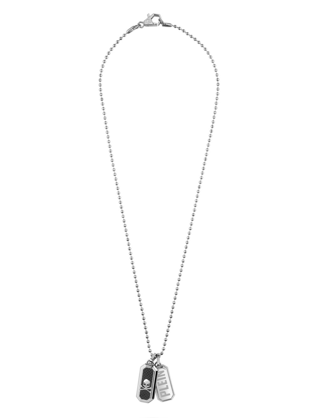 Philipp Plein logo-tag necklace - Silver