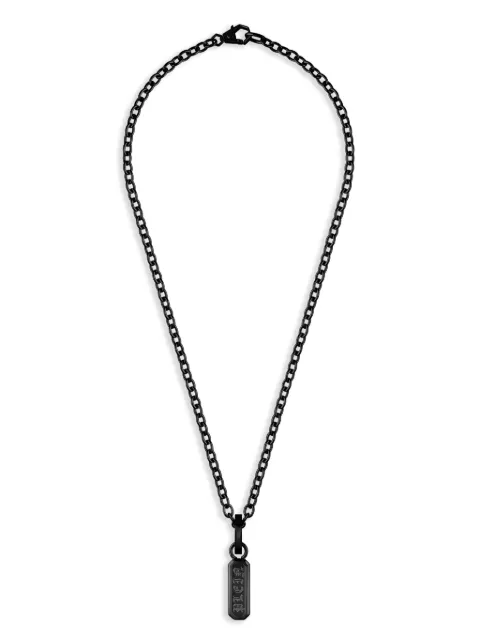 Philipp Plein collar Gothic Tag Pendant