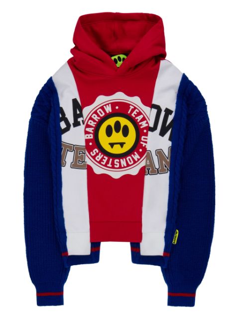 Barrow kids patchwork hoodie