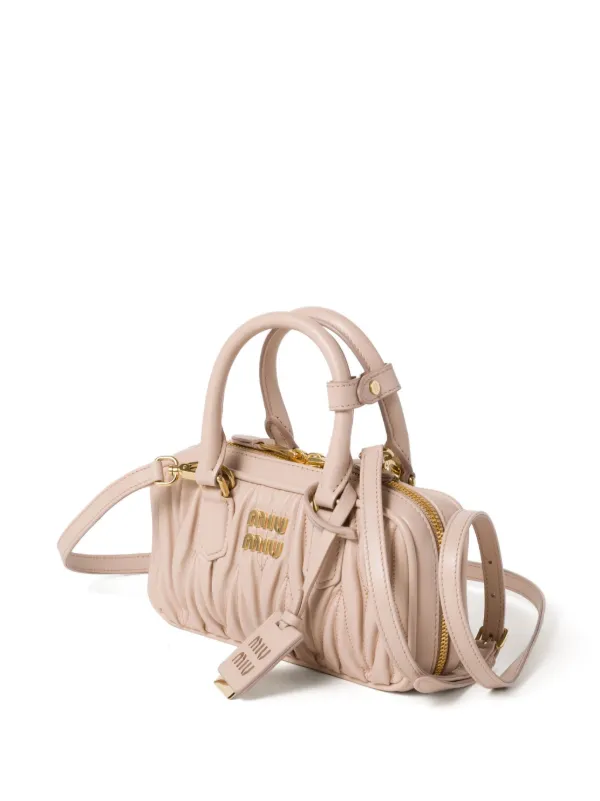 Miu Miu アルカディ マテラッセ ミニバッグ | ニュートラル | FARFETCH JP