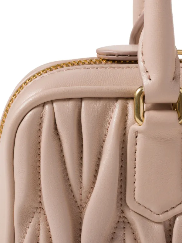Miu Miu アルカディ マテラッセ ミニバッグ | ニュートラル | FARFETCH JP