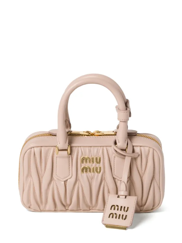Miu Miu Arcadie Matelassé Mini Bag | Neutrals | FARFETCH