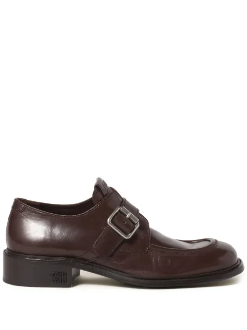 Miu Miu richelieus en cuir - Marron - Miu Miu - Modalova