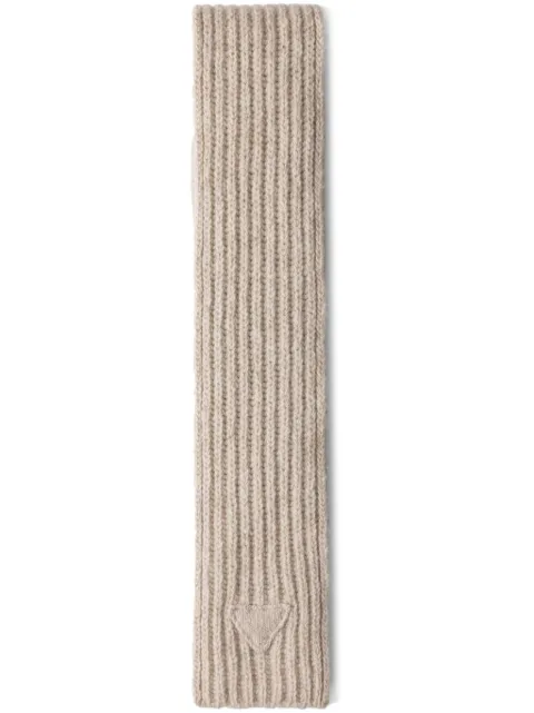 Prada logo-detail cashmere scarf