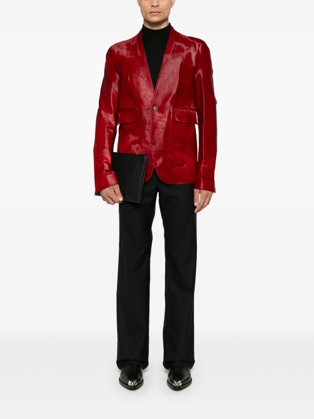 SAPIO Kraagloze blazer - Rood