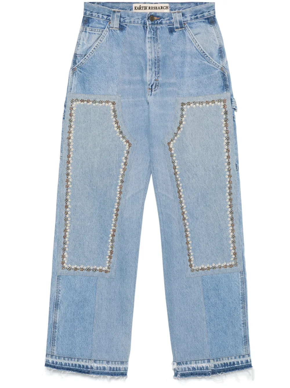 Kartik Research Double Patch Knee jeans | Blue | Image 1