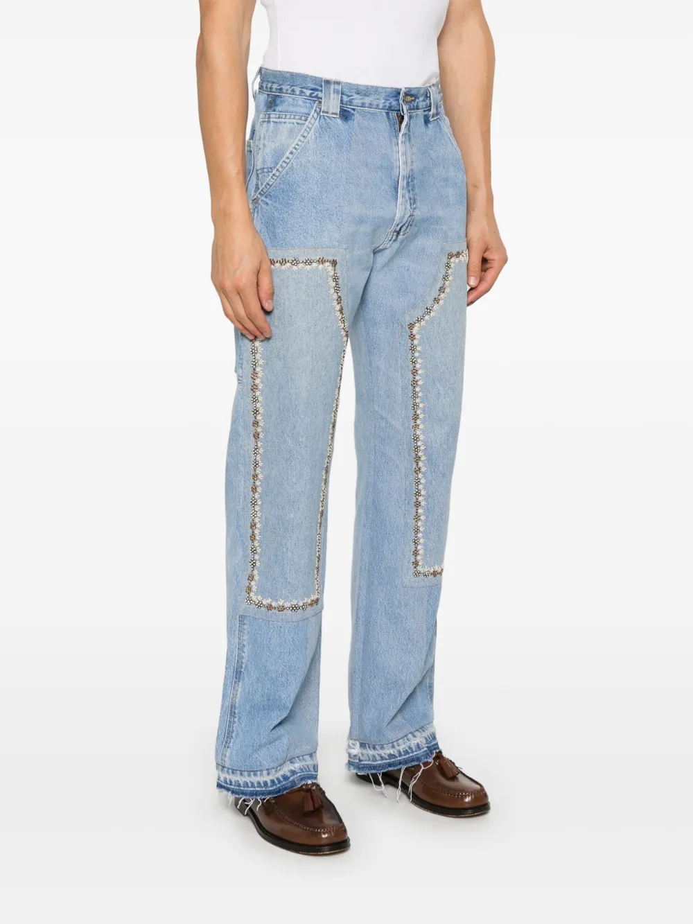KARTIK RESEARCH DOUBLE PATCH KNEE JEANS