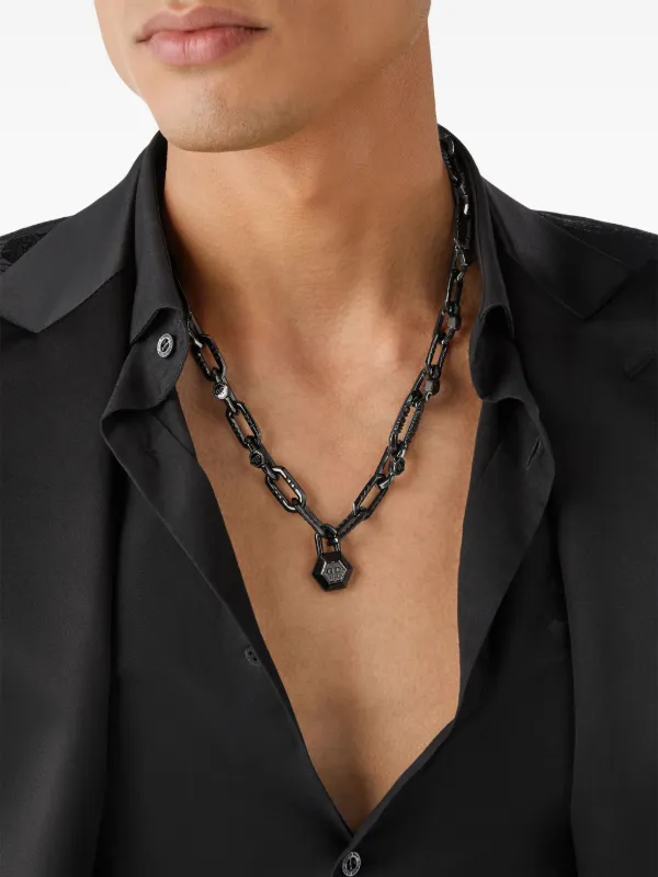 Philipp Plein Edge ネックレス | ブラック | FARFETCH JP