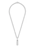 Philipp Plein Gothic Tag Pendant necklace - Silver