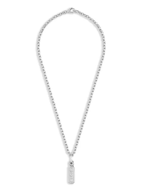 Philipp Plein Gothic Tag Pendant necklace