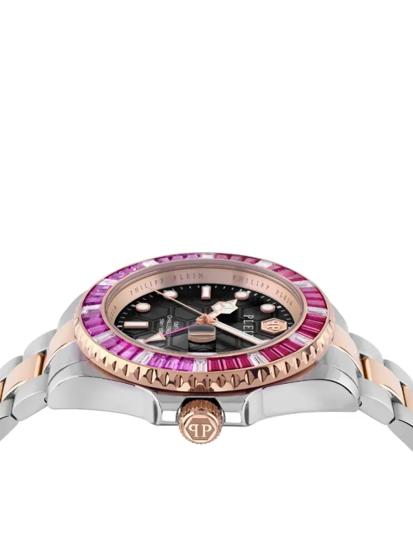 Philipp Plein GMT-I Challenger Baguettes 44mm | Black | FARFETCH