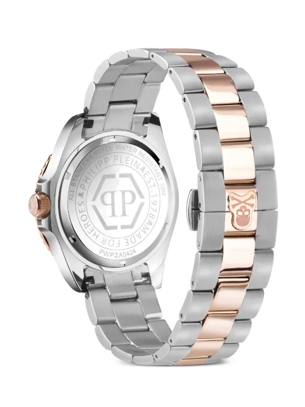 Philipp Plein GMT-I Challenger Baguettes 44mm | Black | FARFETCH