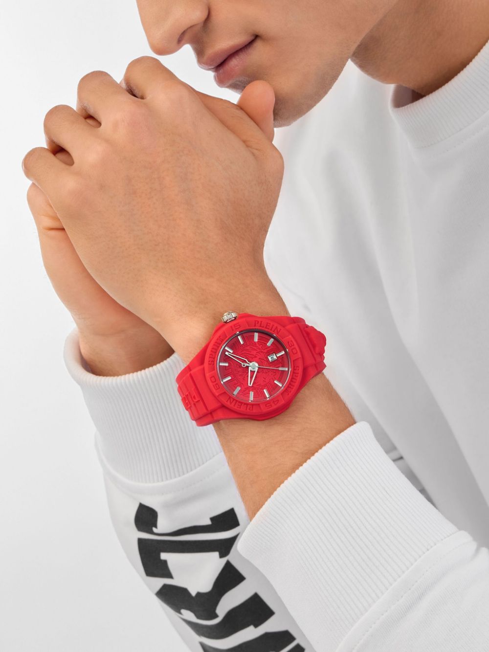 Shop Plein Sport New Fearless 46mm In Red