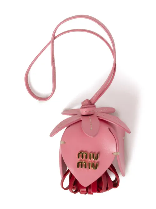 Miu Miu astuce en cuir - Rose - Miu Miu - Modalova