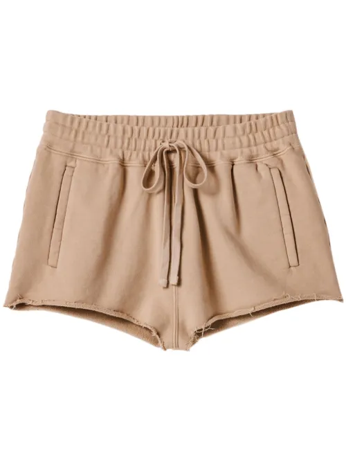 Short de sport en coton à logo brodé - Miu Miu - Modalova