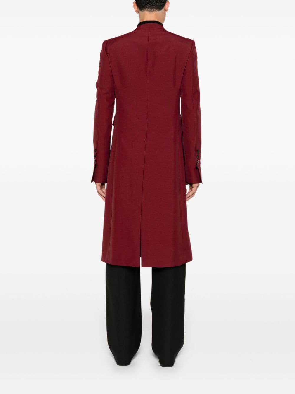 Shop Sapio Double-breasted Coat In Red