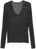 SAPIO metallic-threading jumper - Black