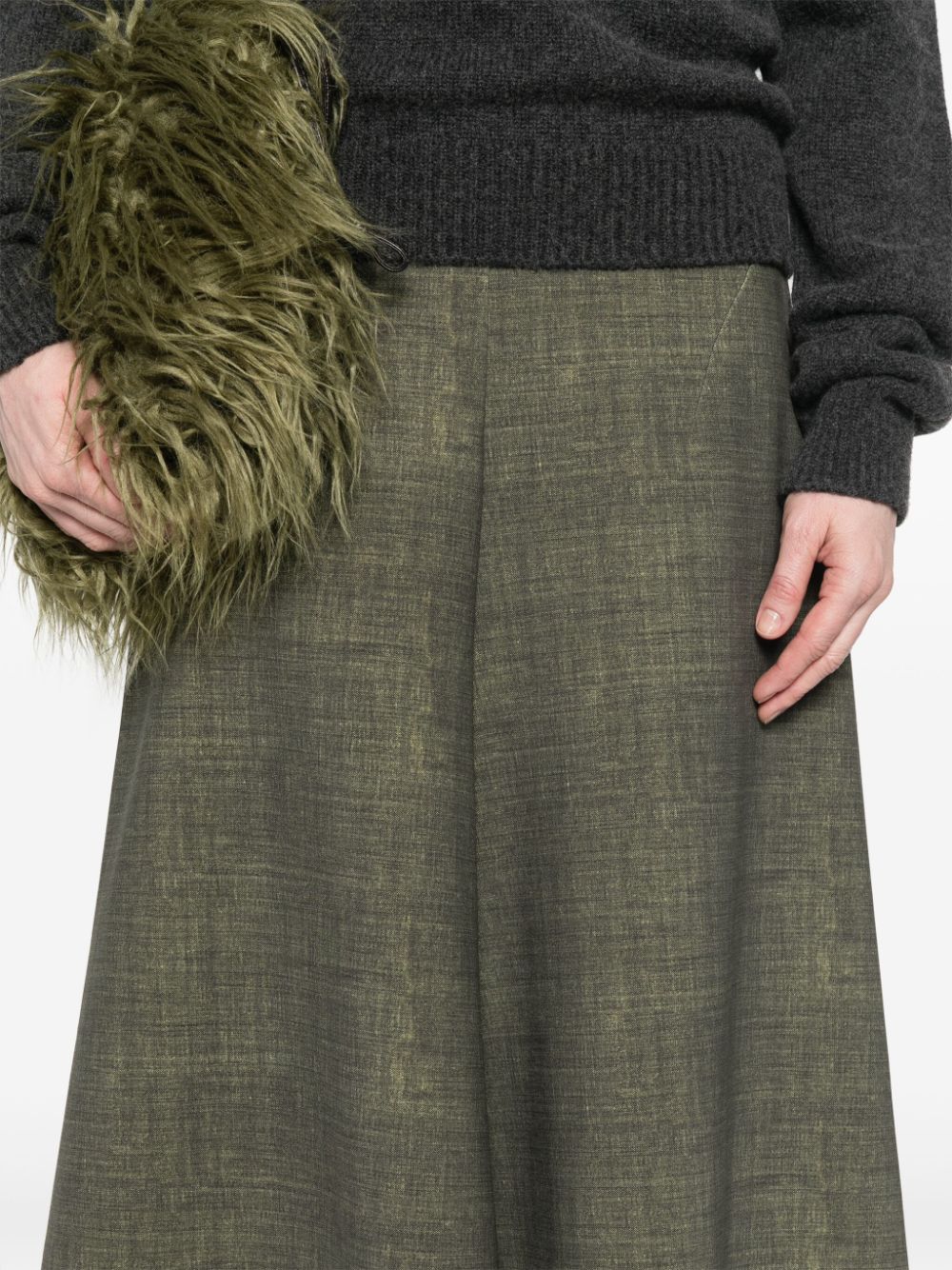 Shop Philosophy Di Lorenzo Serafini A-line Midi Skirt In Green