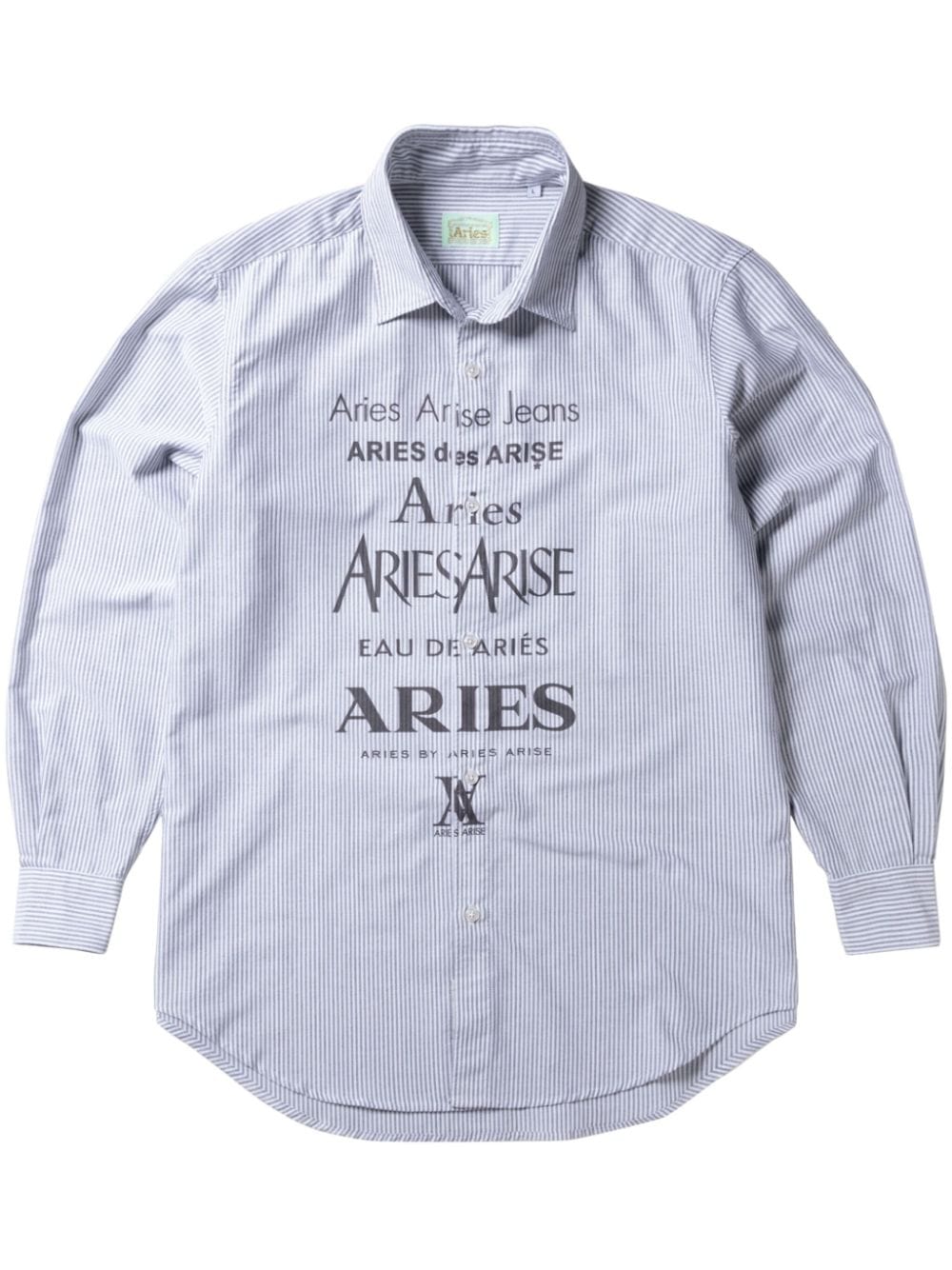 Shop Aries All-over Logo Shirt In Black