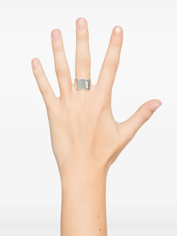 Wouters & Hendrix Square Signet Ring | シルバートーン | FARFETCH JP