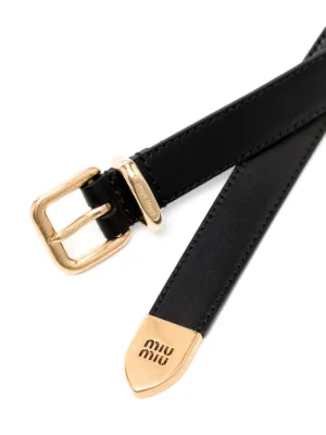 小物 MIU MIU Python Belt sz.80 Sienna Leather Belt | Miu Miu