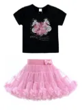 Mimi Tutu Kirby Swan skirt set - Black