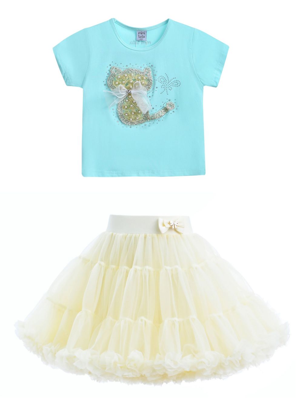 Mimi Tutu Piper Cat skirt set - Blue