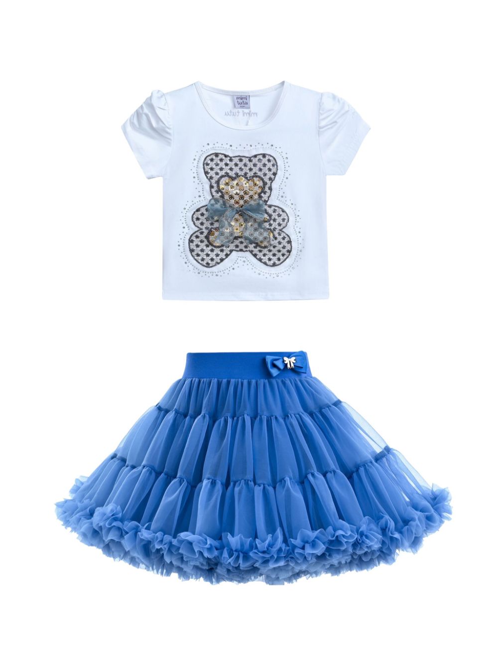 Mimi Tutu Natalie Bear skirt set - White