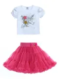 Mimi Tutu Flora Flowers skirt set - White