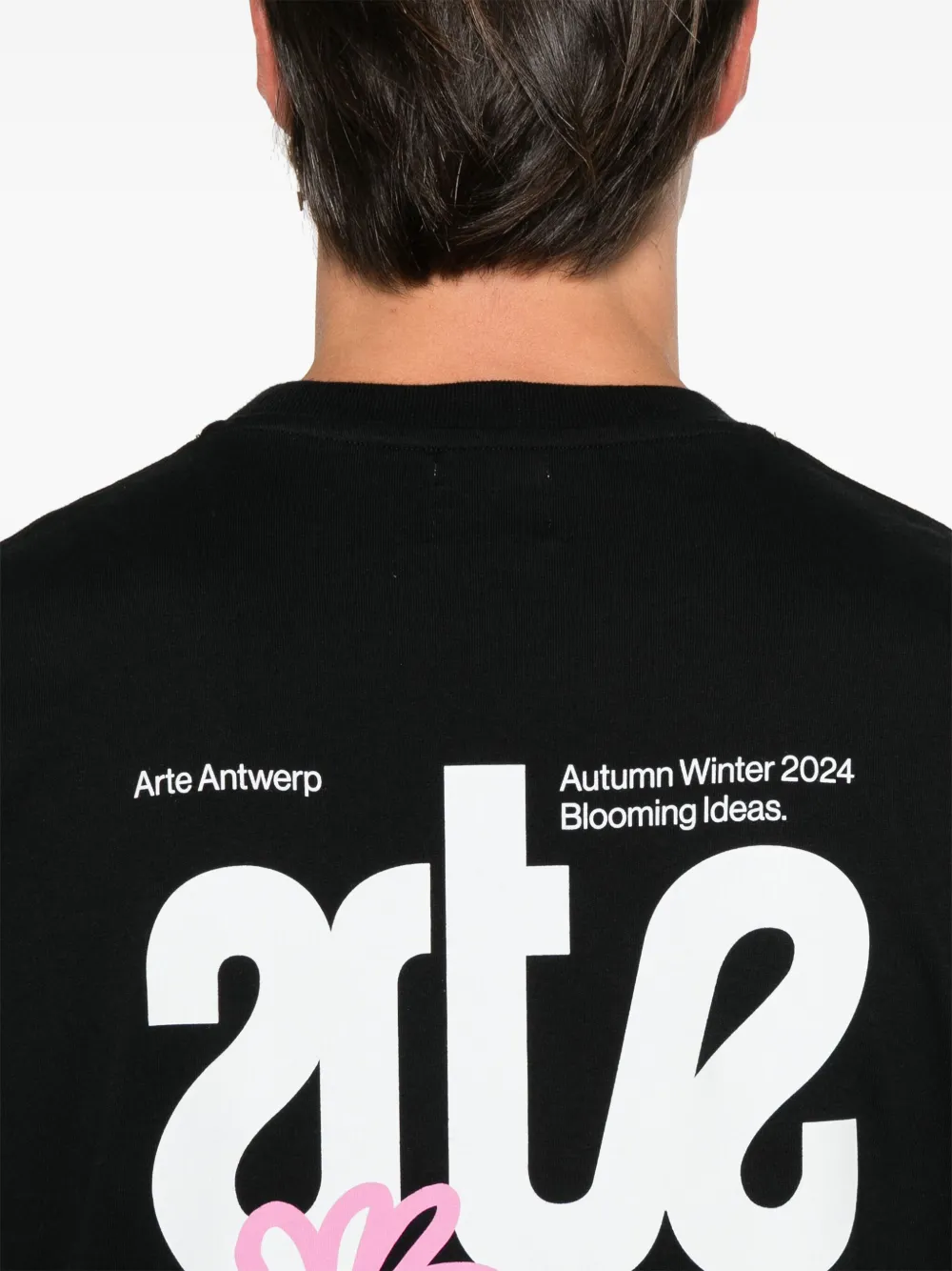 Arte Antwerp T-shirt met bloemenprint Zwart