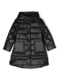 Monnalisa rubberised-logo coat - Black