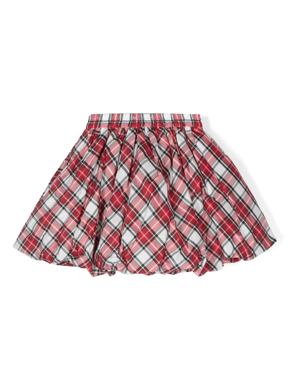 Monnalisa Taffeta rok met tartan ruit - Rood