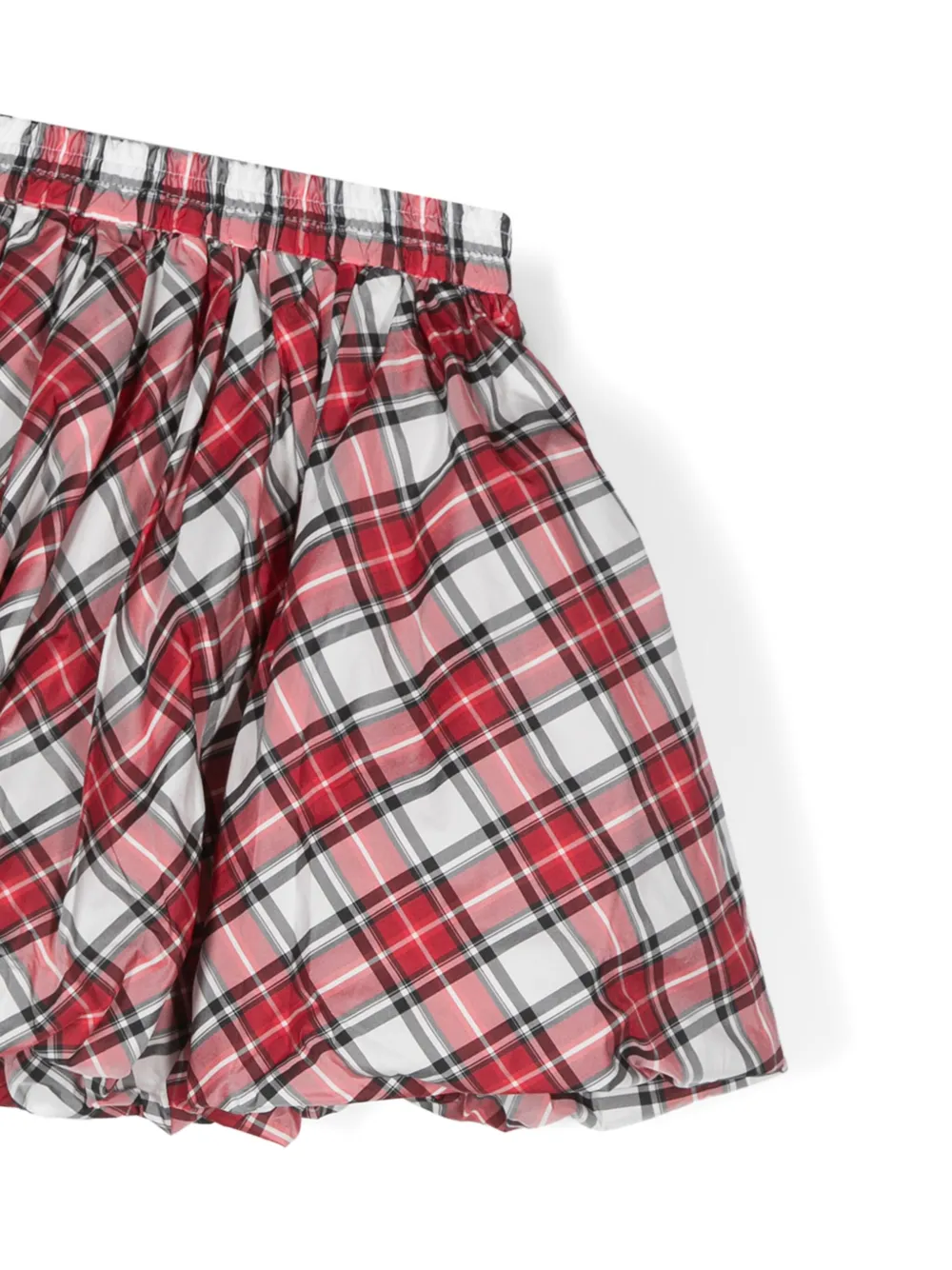 Monnalisa Taffeta rok met tartan ruit Rood