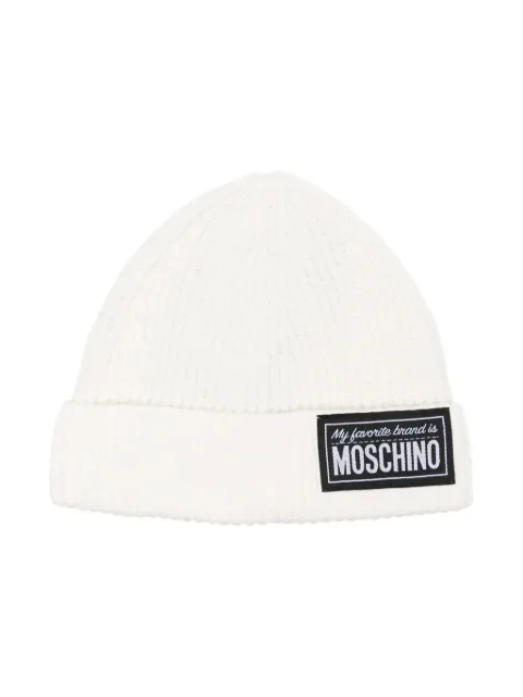 Moschino Kids Gorro com patch de logo