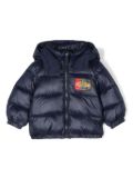 Moschino Kids Teddy Bear print puffer jacket - Blue