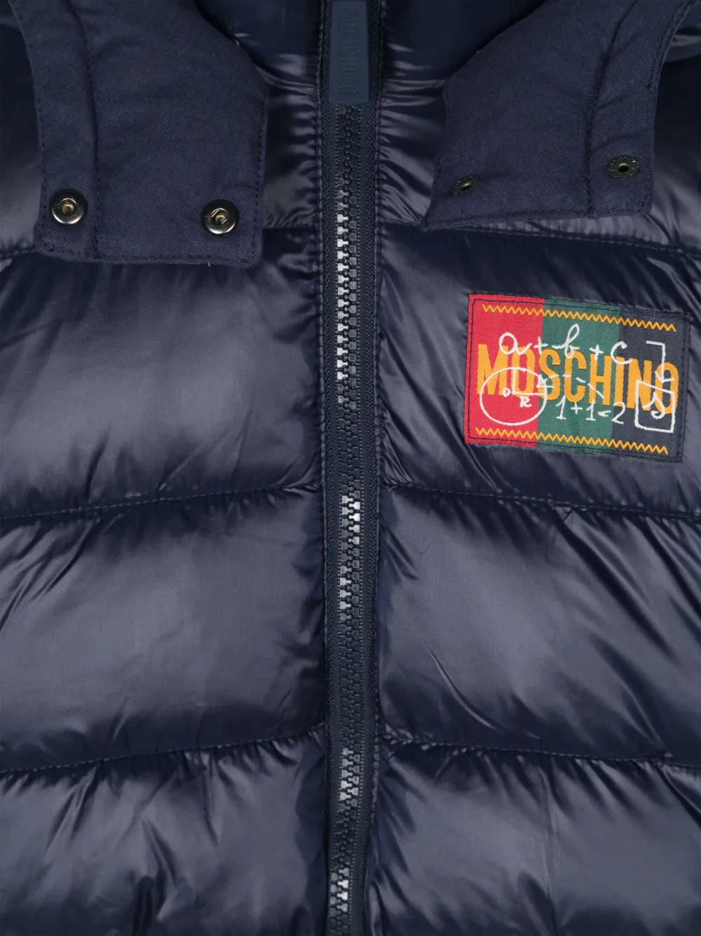 Moschino Kids Donsjack met teddybeerprint Blauw