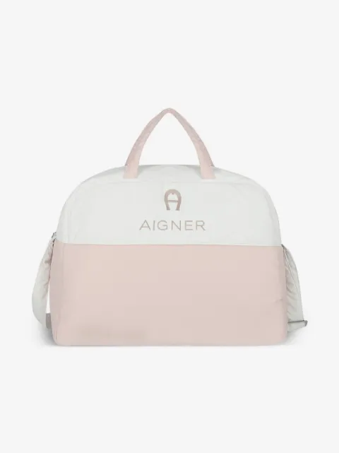 Aigner Kids pañalera con logo bordado