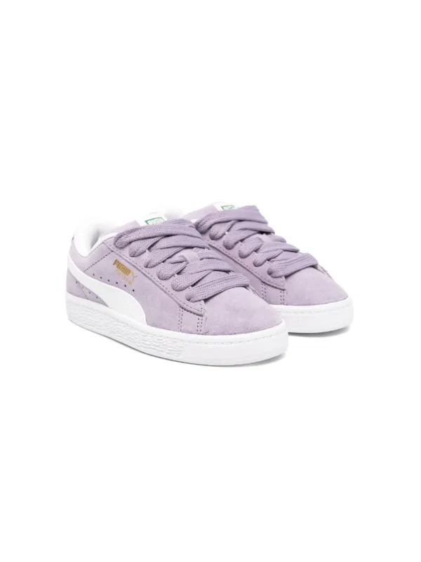 Purple suede puma shoes online