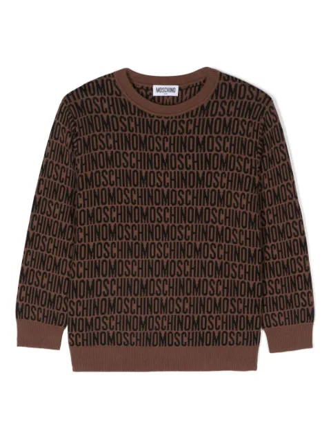 Moschino Kids سويتر جاكار بشعار الماركة