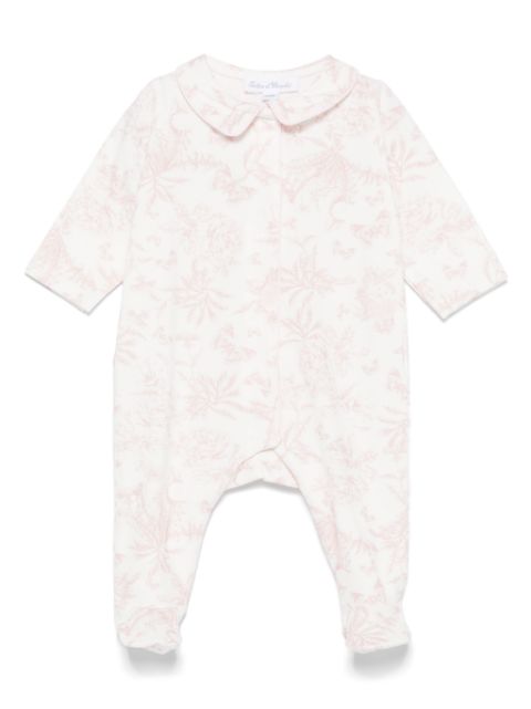 Tartine Et Chocolat leaf-print velvet pyjamas