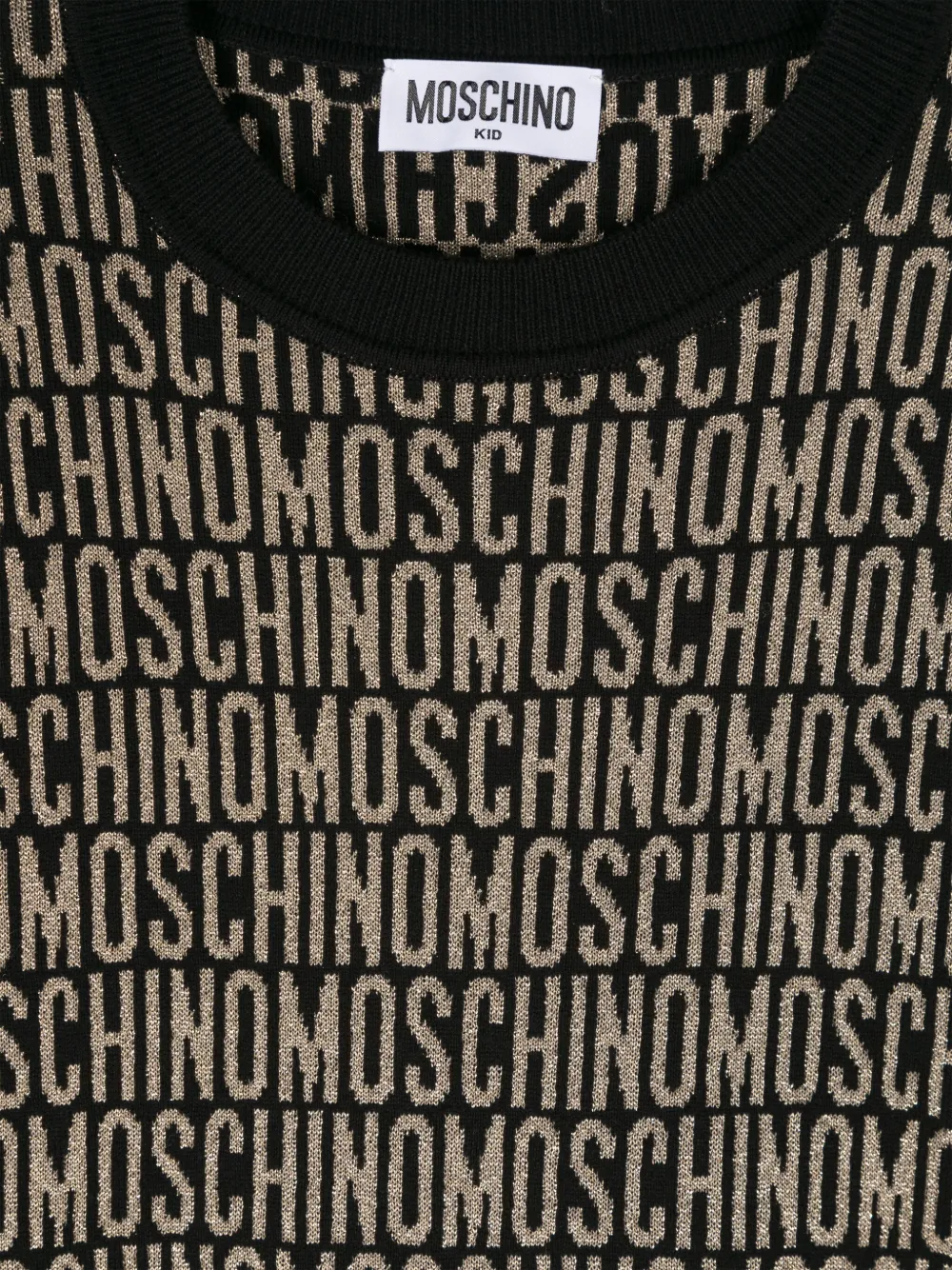 Moschino Kids Trui met logo jacquard Zwart
