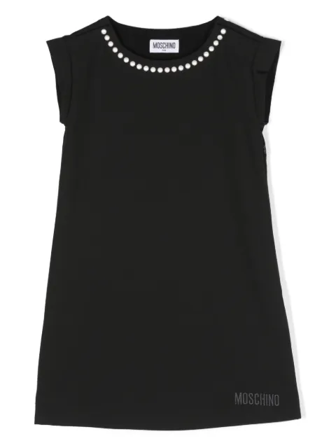 Moschino Kids vestido con detalle de cuentas
