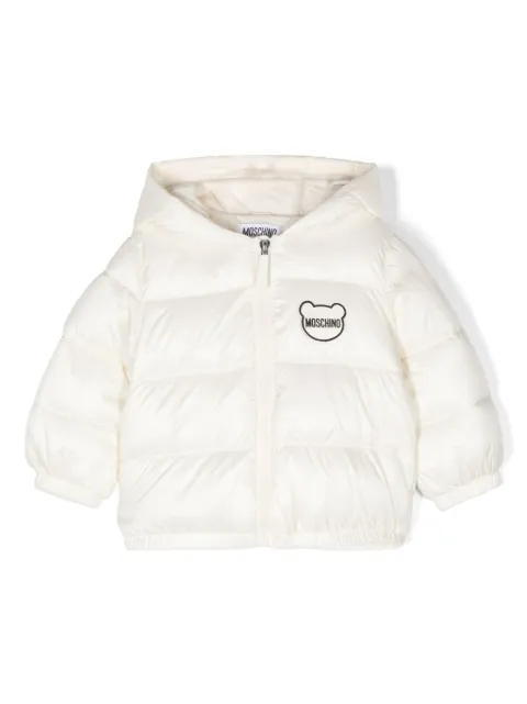 Moschino Kids logo patch padded jacket
