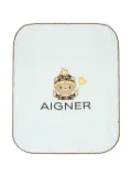 Aigner Kids logo-print blanket - Blue