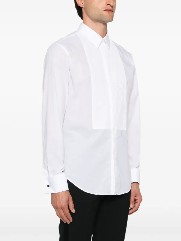 Giorgio Armani Pleated Shirt White FARFETCH GE