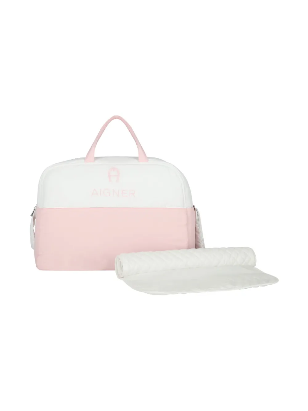 Aigner Kids Luiertas met geborduurd logo Roze