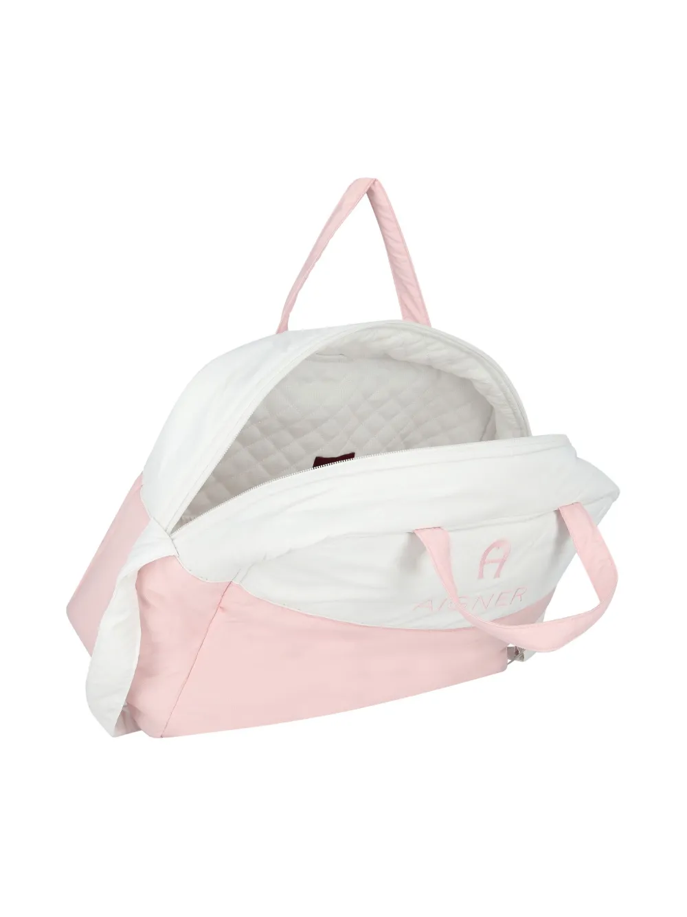 Aigner Kids Luiertas met geborduurd logo Roze