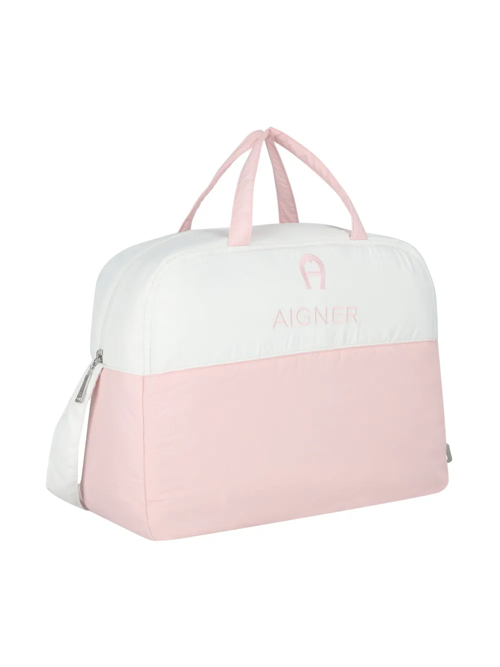 Aigner Kids Luiertas met geborduurd logo Roze